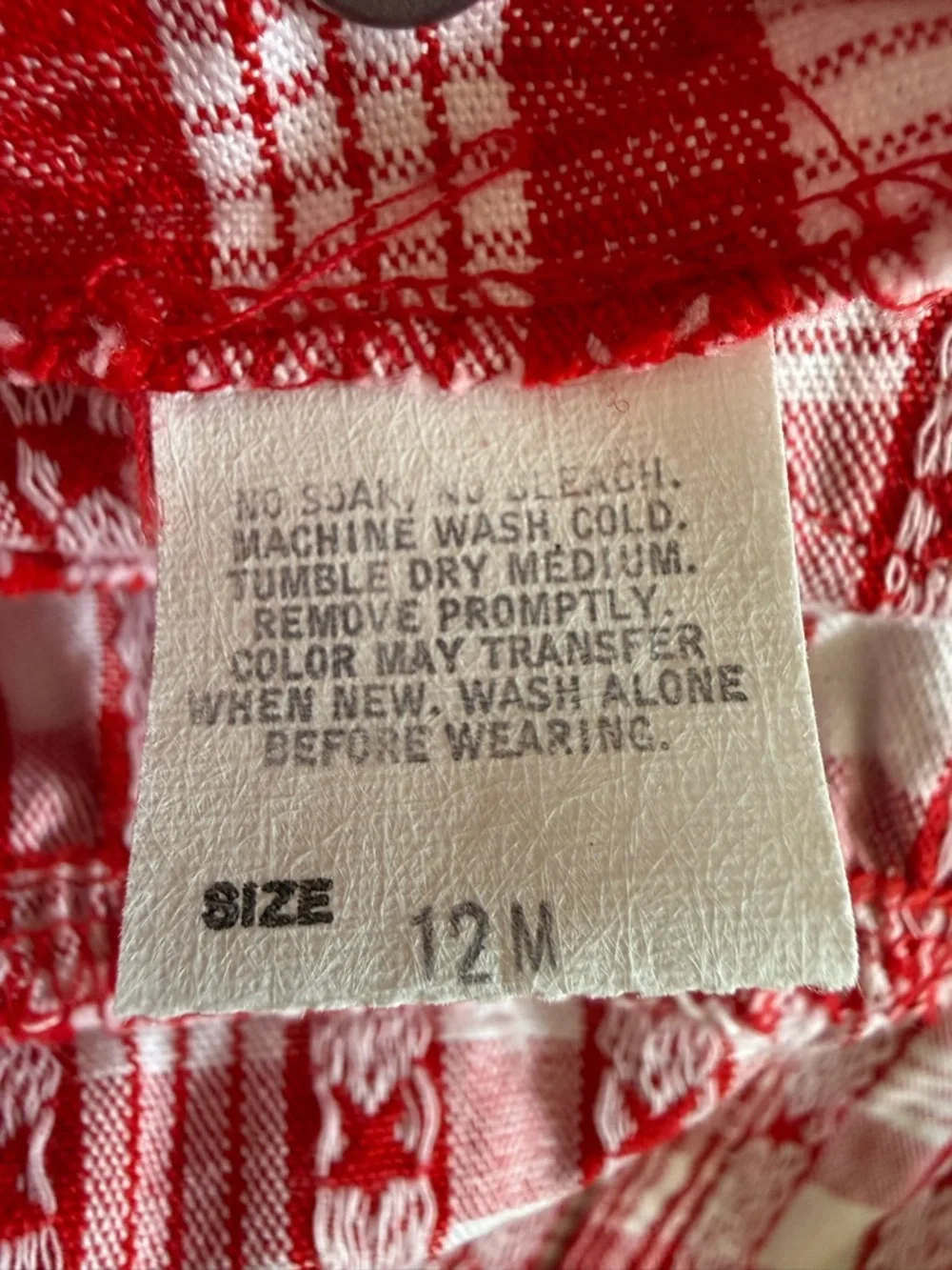 Vintage Baby Oshkosh Americana Plaid Red White Vestbak Skirt Overalls 12 Months